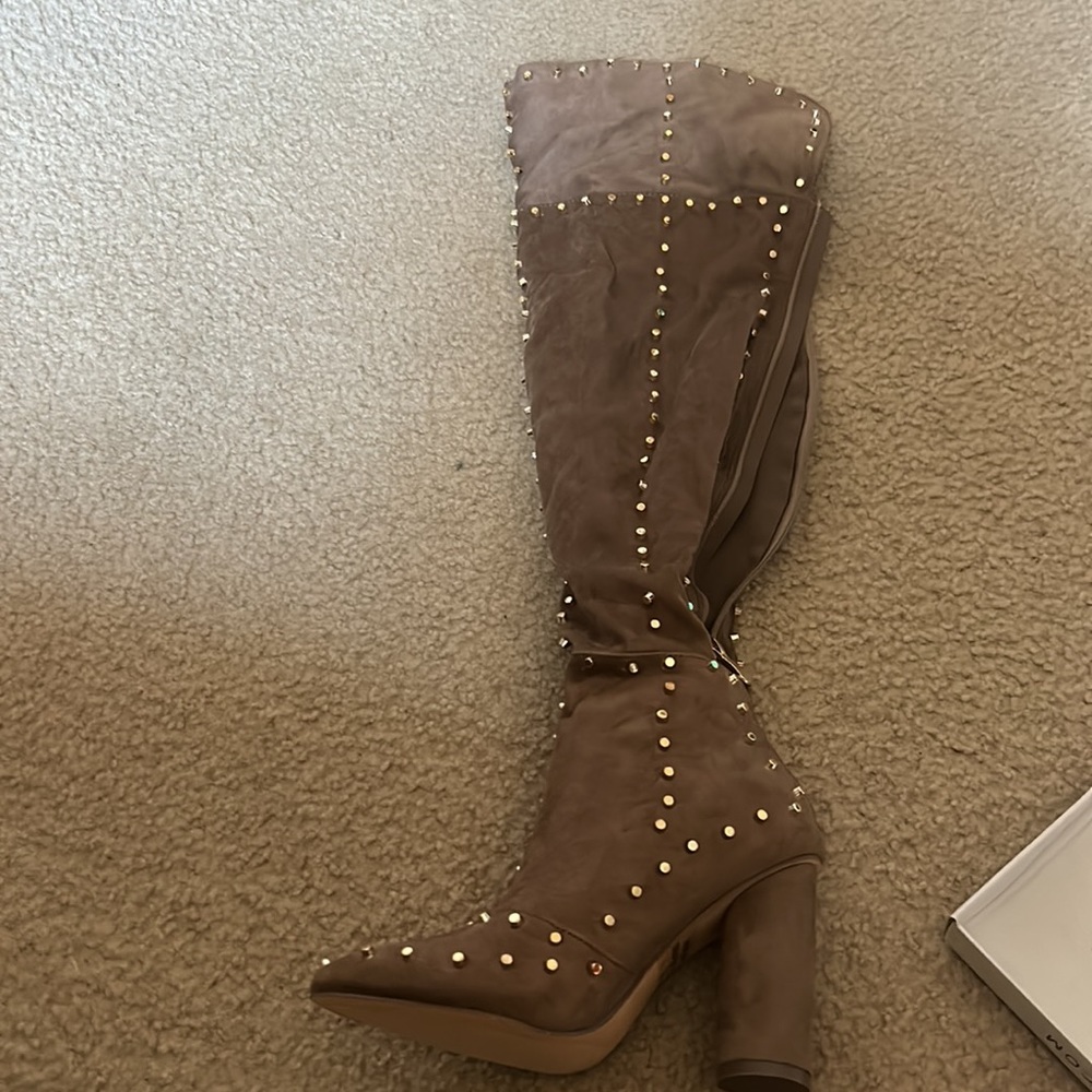 STUDDED OVER THE KNEE BOOTS